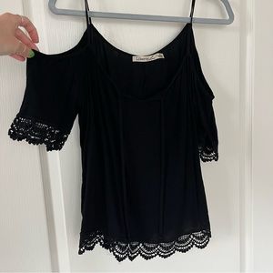 Liberty Love Tank Top Off the Shoulder Crochet Lace